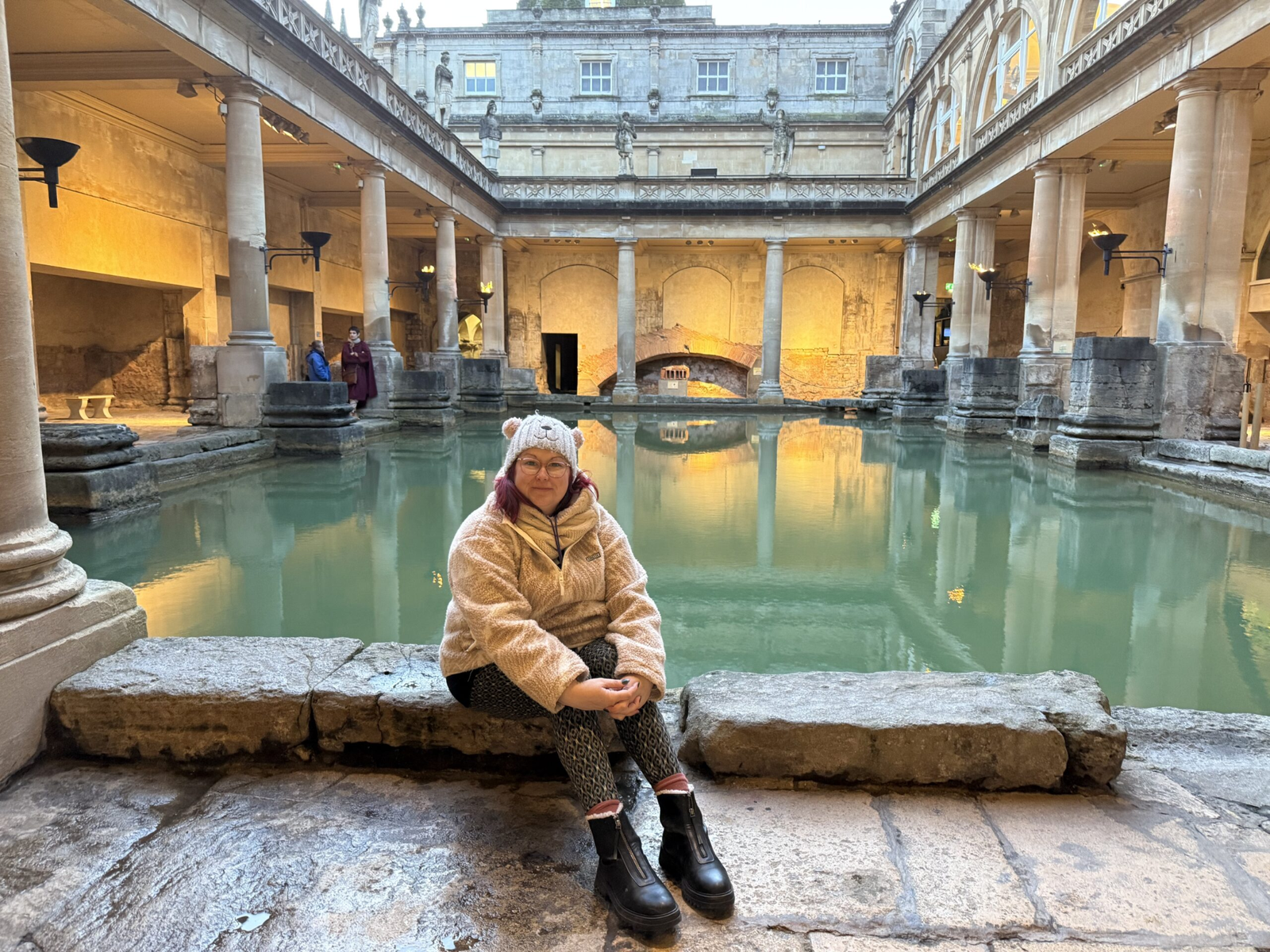 Kate Bullock at the Roman Baths
